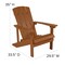 Flash Furniture Teak Adirondack Chairs with Teal Cushions, 2PK 2-JJ-C14501-CSNTL-TEAK-GG - alternate 10